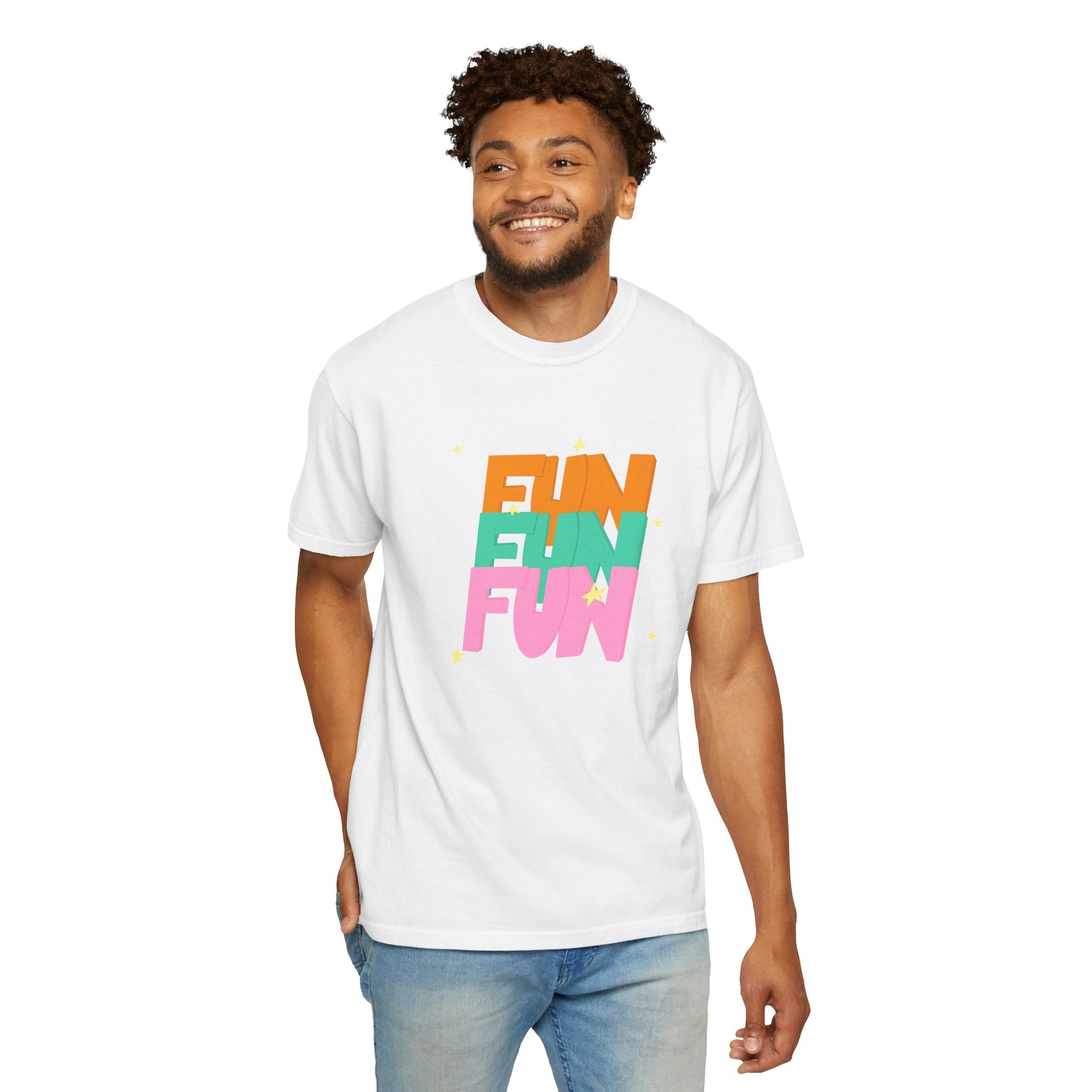 01 - Colorful retro Fun tee 90s 80s / Tee coloré rétro Fun années 90 - 80