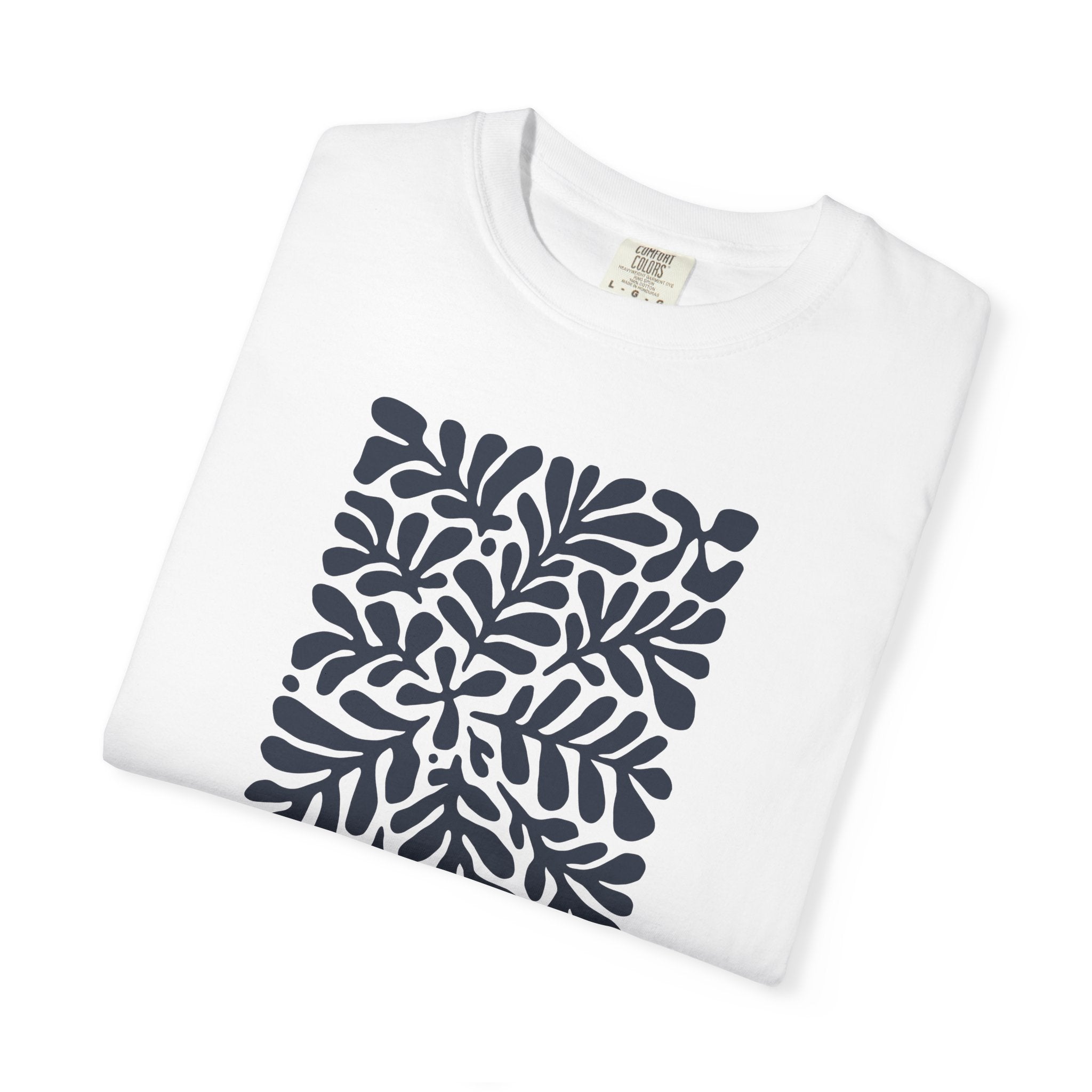 01- Unisex Blue groovy Flowers Tee / Unisexe Tee Groovy Floral