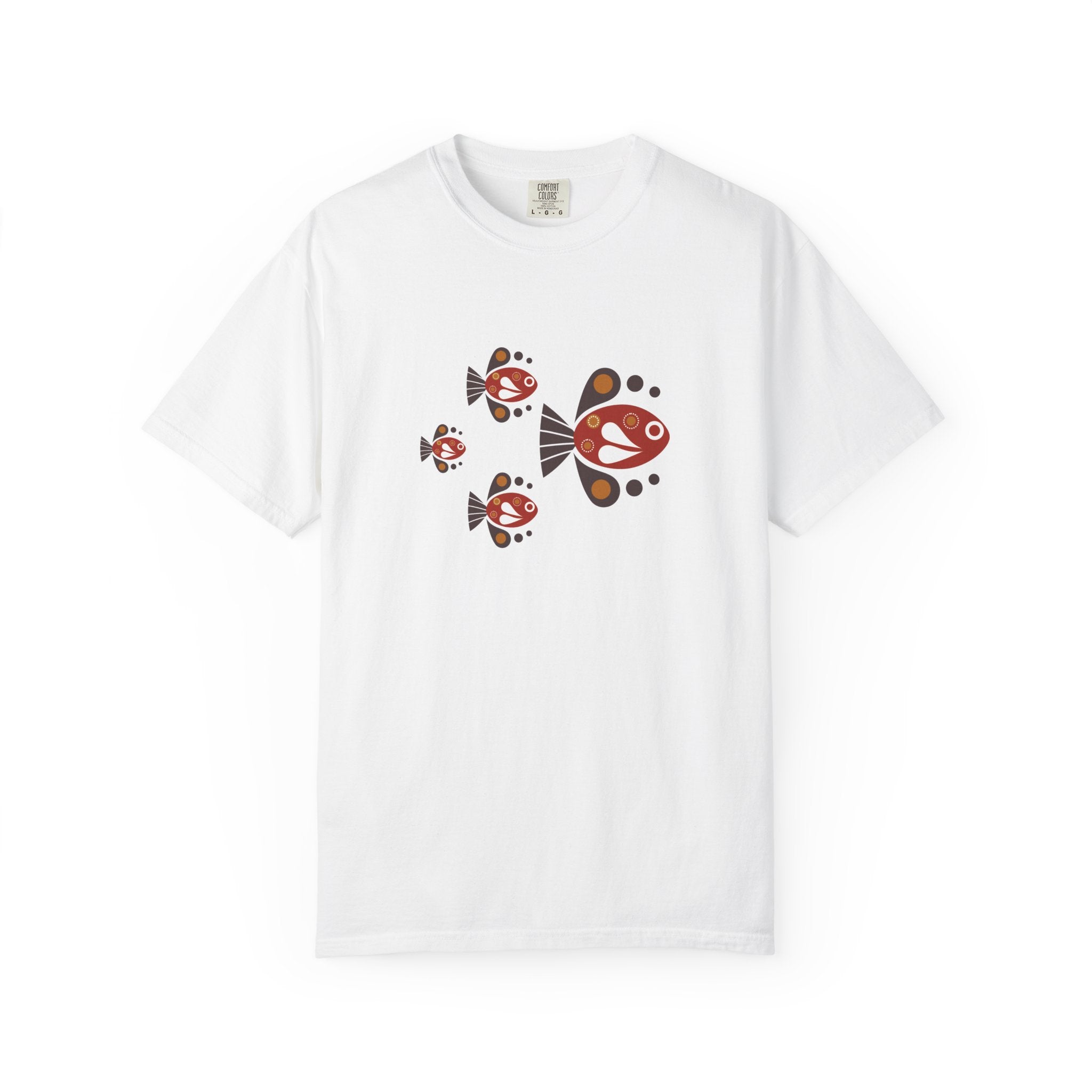 01- Woman Retro Fish Tee / Tee Femme Poissons Rétro
