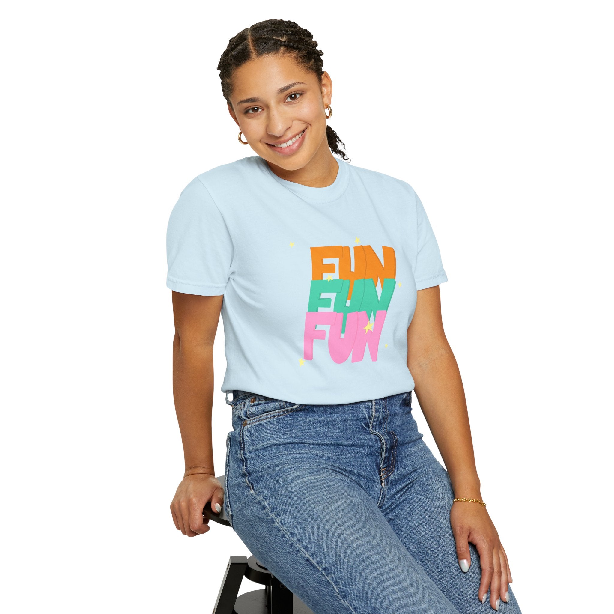 01 - Colorful retro Fun tee 90s 80s / Tee coloré rétro Fun années 90 - 80