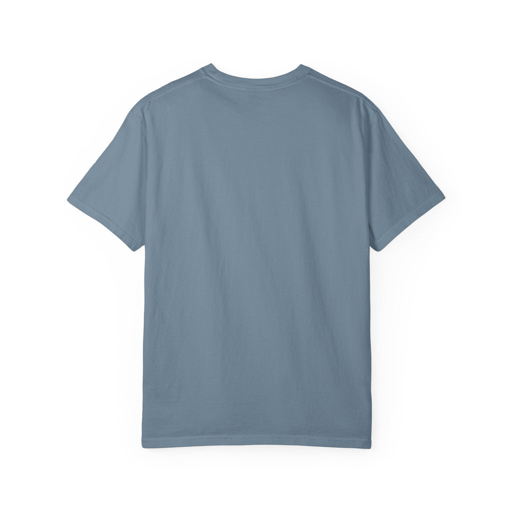 01- Unisex Blue groovy Flowers Tee / Unisexe Tee Groovy Floral