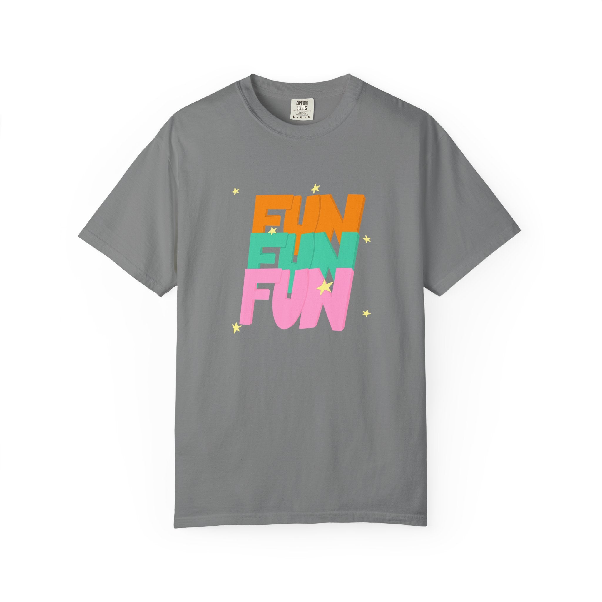 01 - Colorful retro Fun tee 90s 80s / Tee coloré rétro Fun années 90 - 80