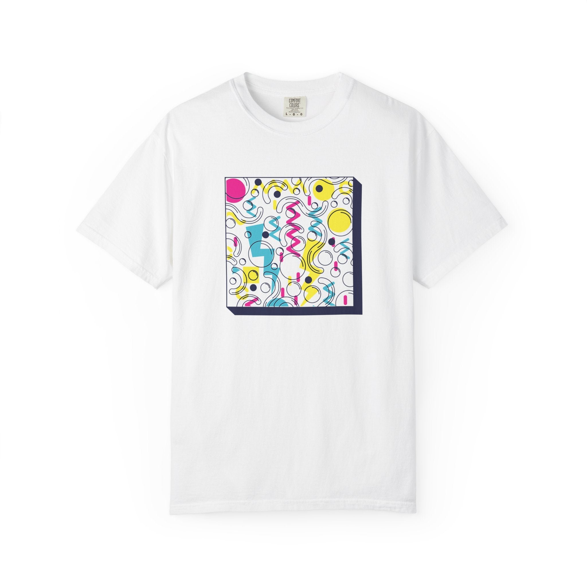 01 - Colorful retro Geometric Pop Tee 90s 80s / Tee coloré rétro Pop Géométrique années 90 - 80