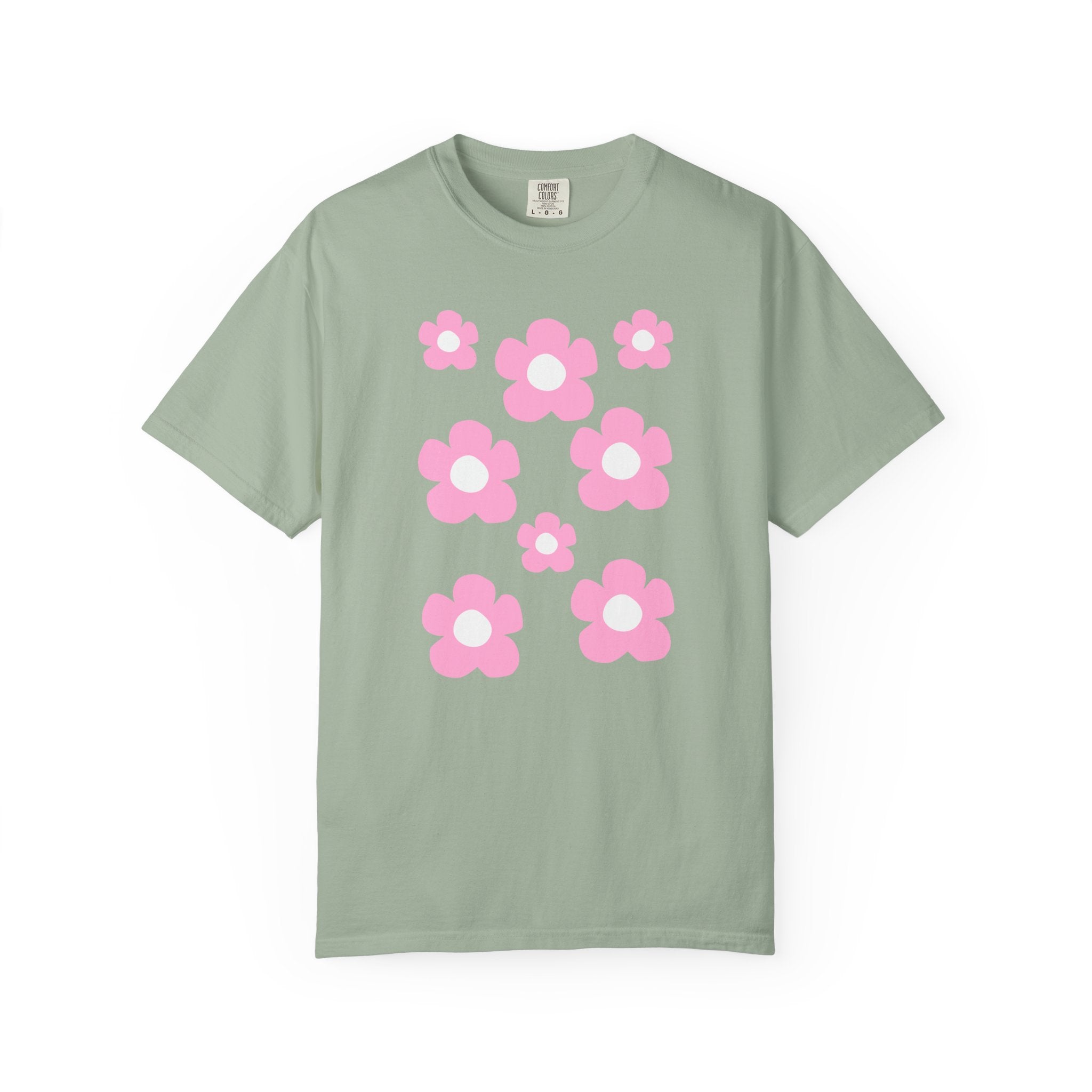 01 - Woman Minimal Groovy Flower Tee / Tee Minimaliste Fleur Fleur Groovy
