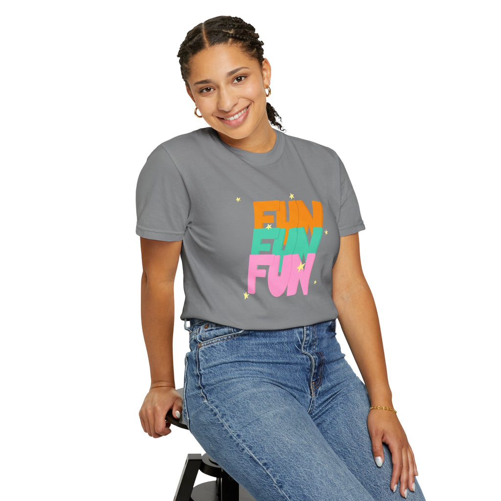 01 - Colorful retro Fun tee 90s 80s / Tee coloré rétro Fun années 90 - 80