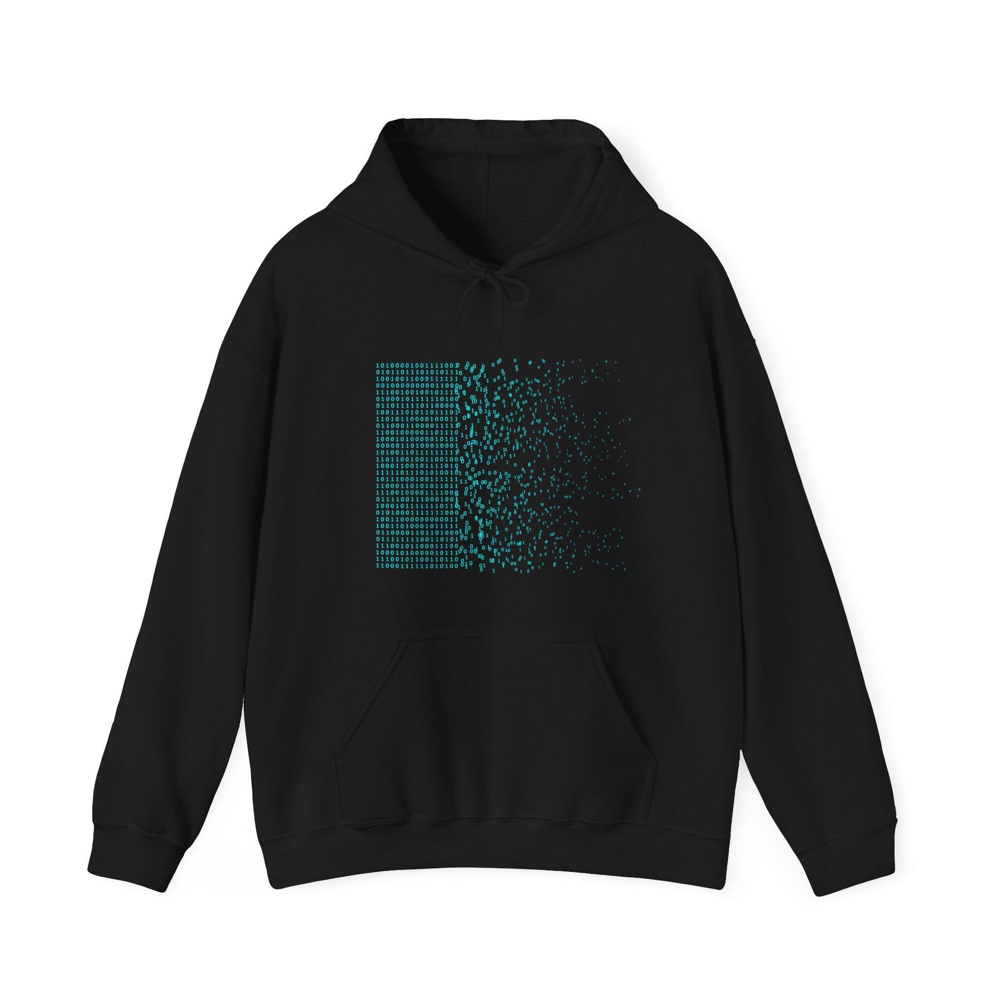 03- Binary Tech Glitch Graphic Pullover / Sweat à capuche graphique Tech Binaire