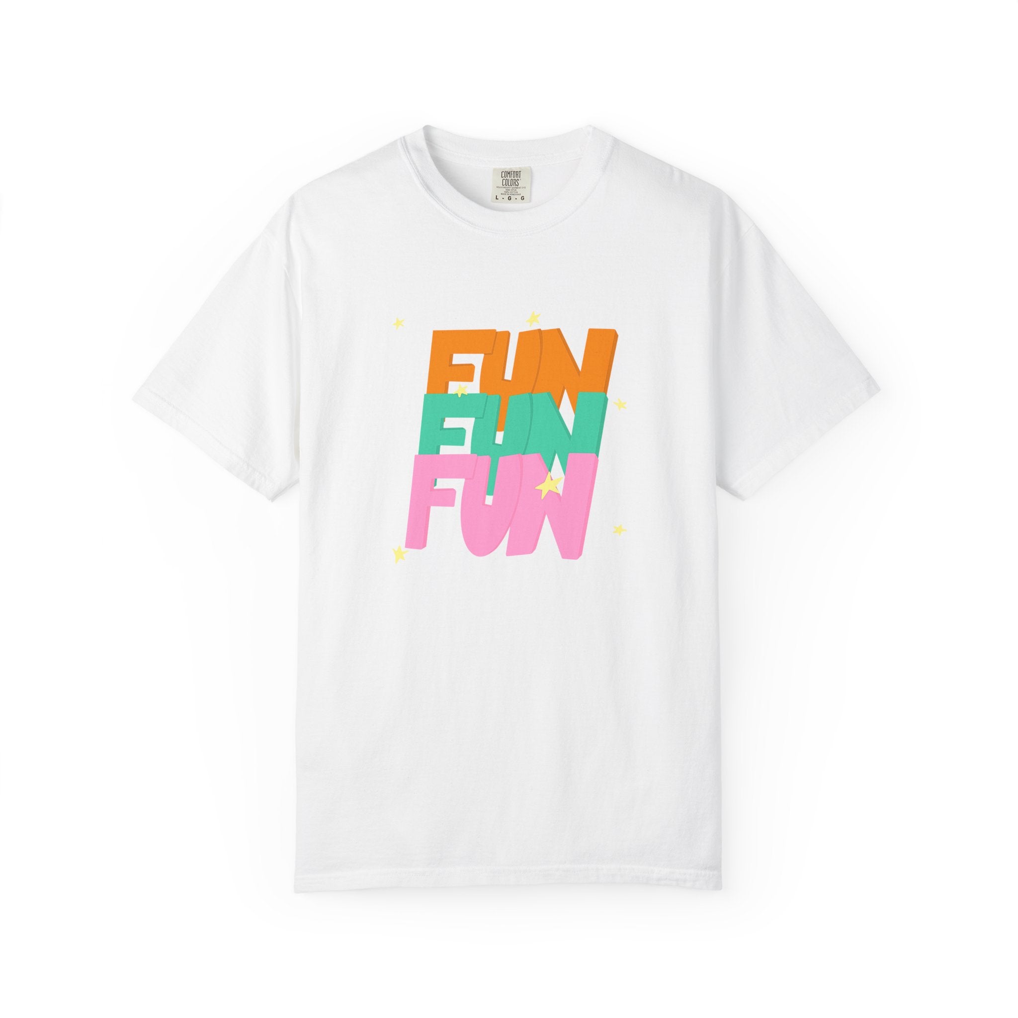 01 - Colorful retro Fun tee 90s 80s / Tee coloré rétro Fun années 90 - 80