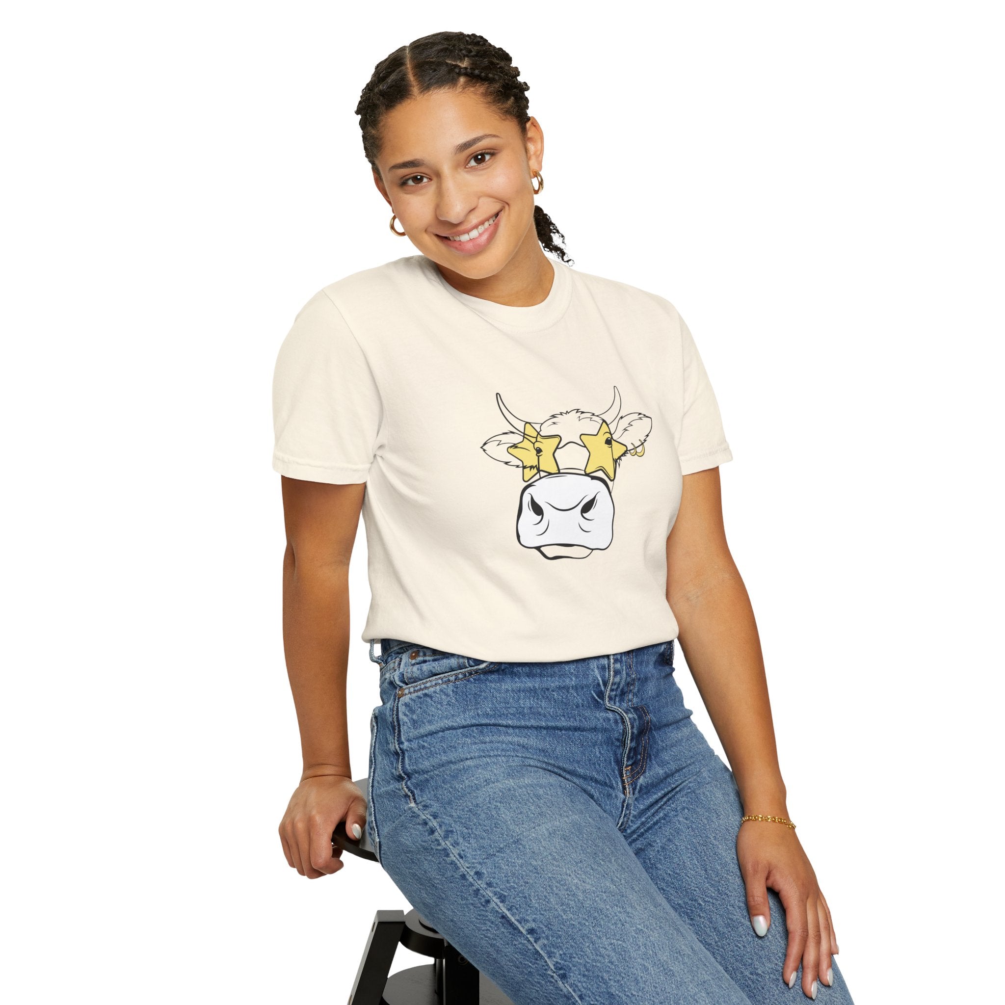 01 - Unisex Funny Cow Tee  / Tee unisex vache drôle