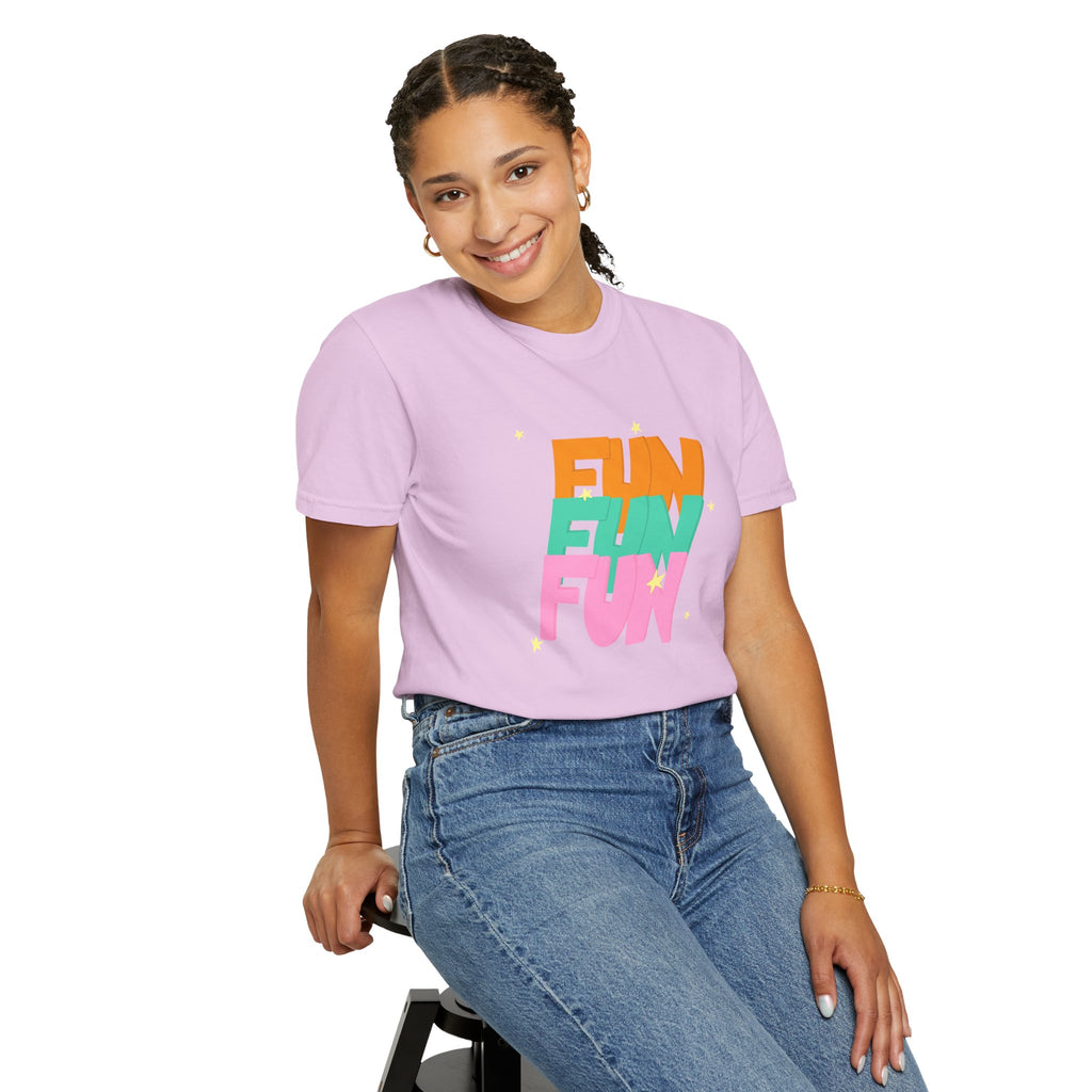 01 - Colorful retro Fun tee 90s 80s / Tee coloré rétro Fun années 90 - 80