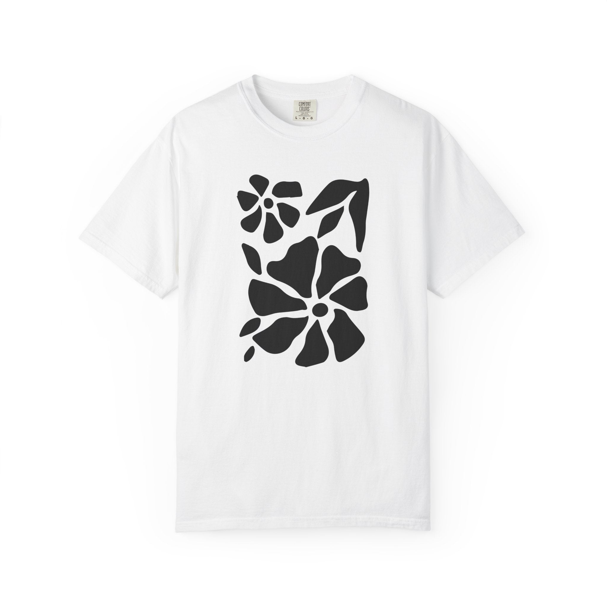 01 - Unisex Minimal Groovy Flower Tee / Tee Unisex Fleur Groovy