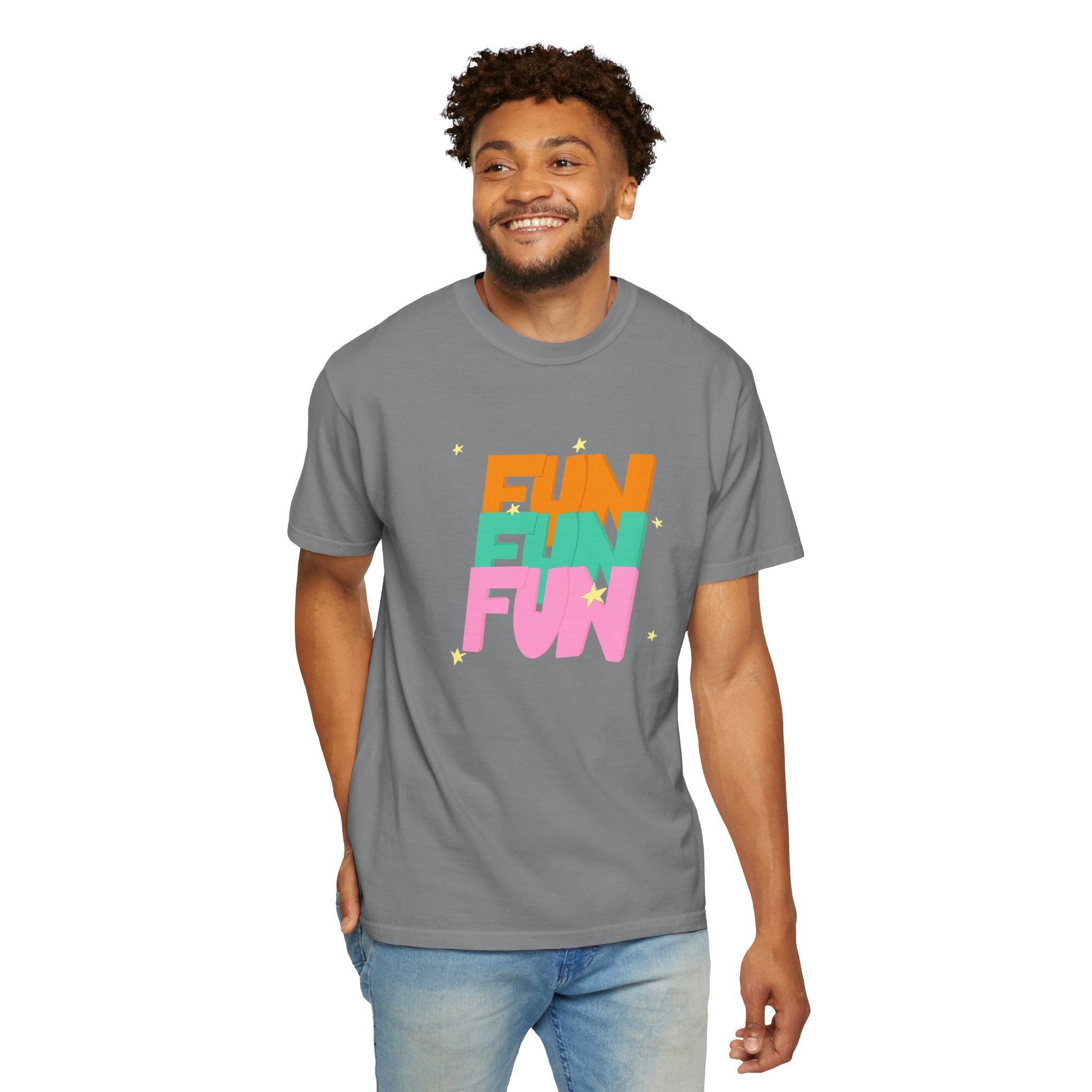 01 - Colorful retro Fun tee 90s 80s / Tee coloré rétro Fun années 90 - 80
