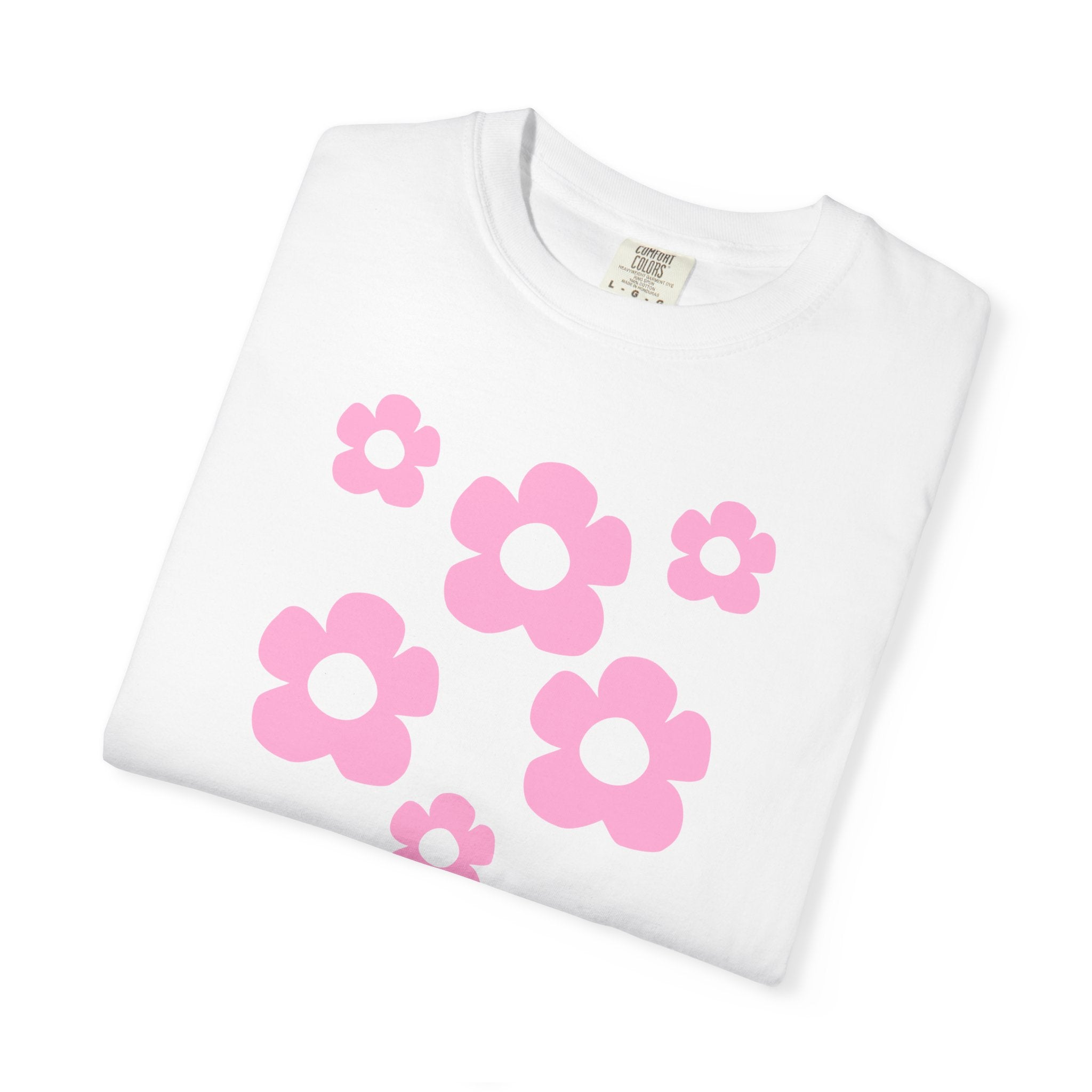 01 - Woman Minimal Groovy Flower Tee / Tee Minimaliste Fleur Fleur Groovy