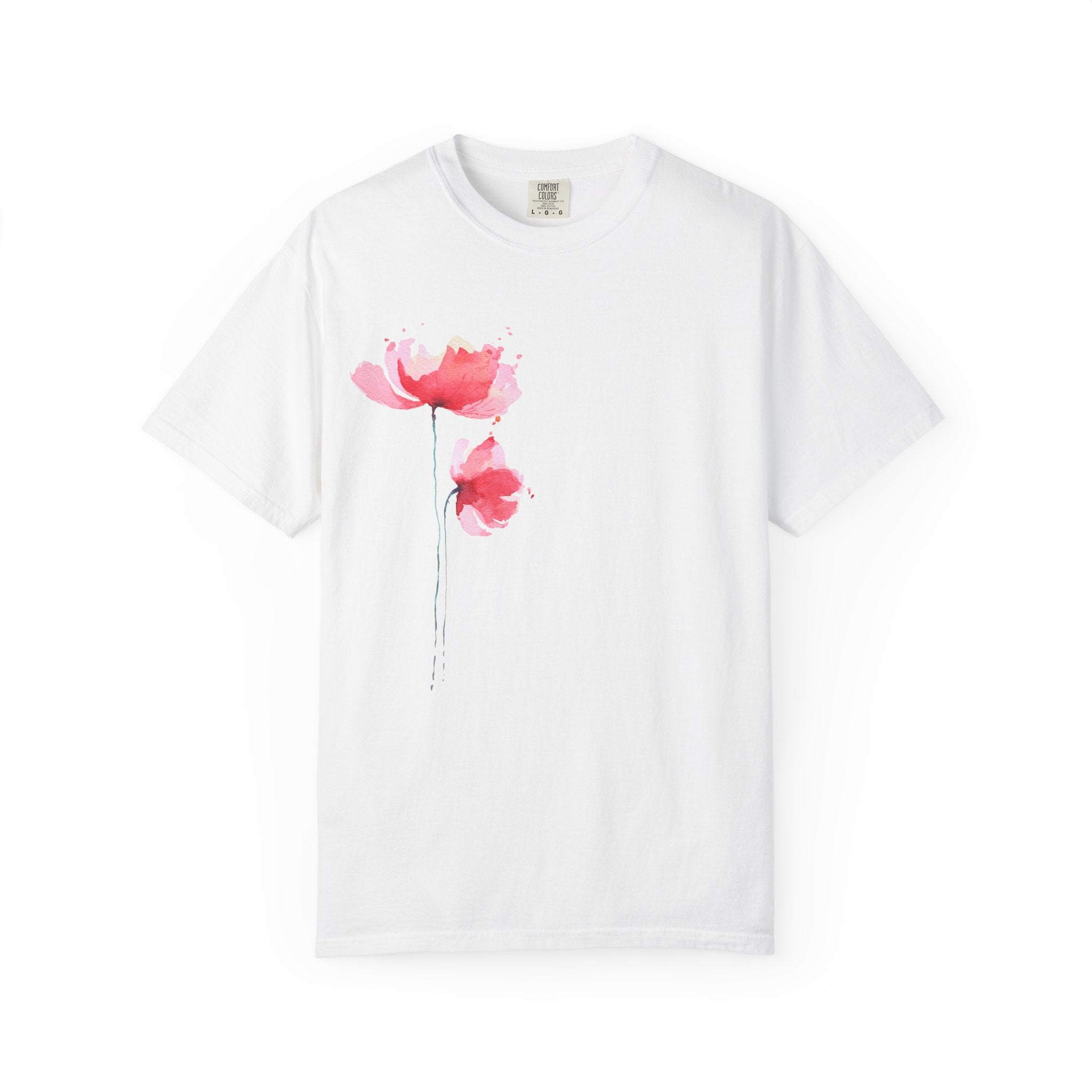 01- Unisex Floral minimal Tee / Tee Unisex minimaliste Floral