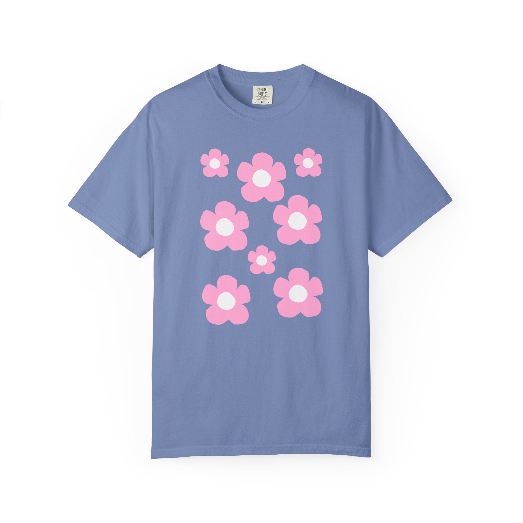 01 - Woman Minimal Groovy Flower Tee / Tee Minimaliste Fleur Fleur Groovy