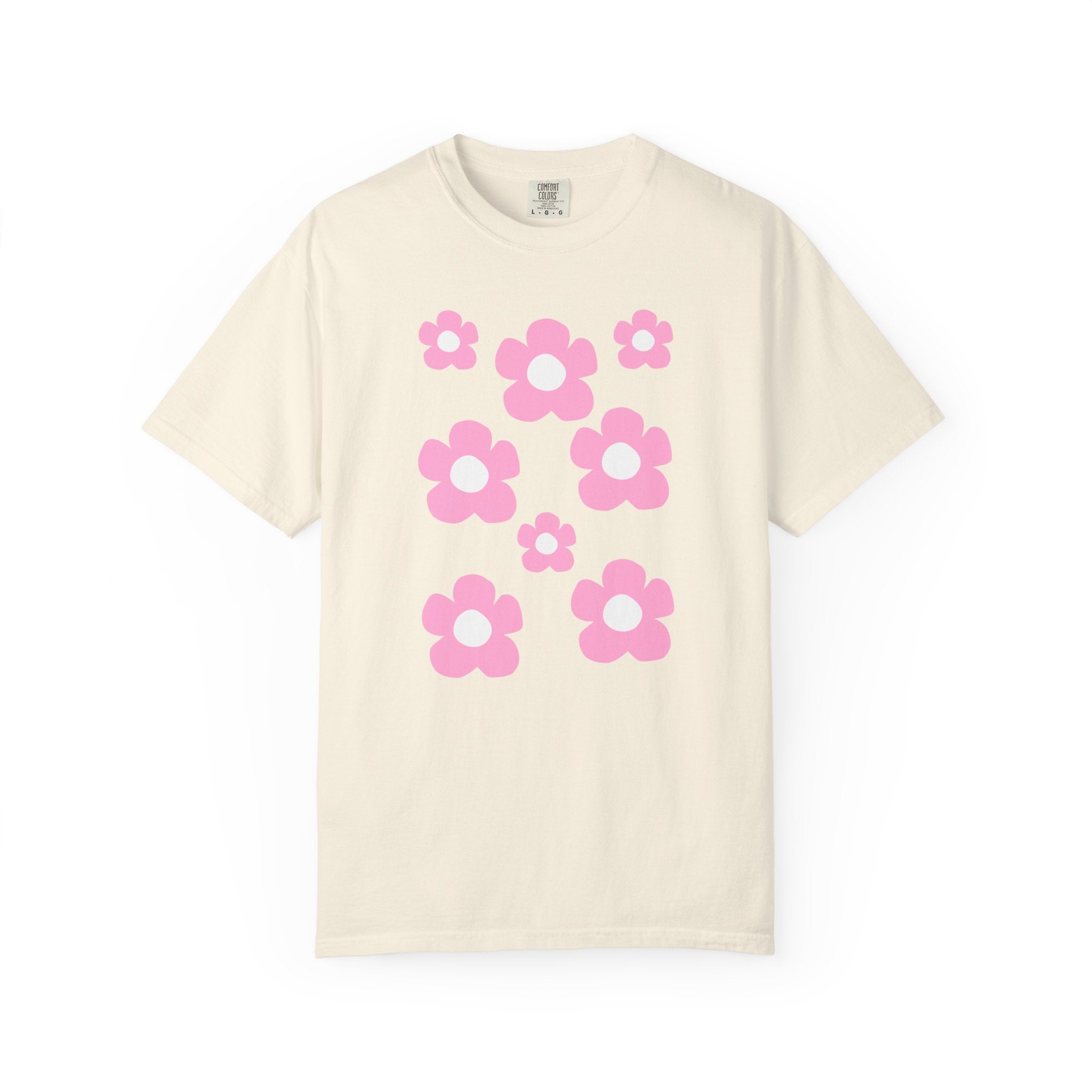 01 - Woman Minimal Groovy Flower Tee / Tee Minimaliste Fleur Fleur Groovy