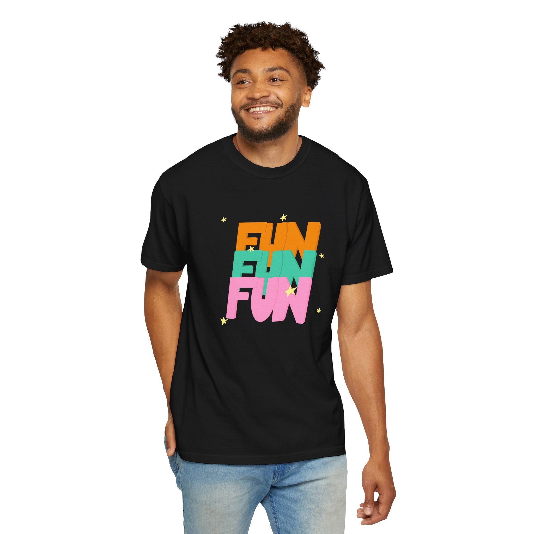 01 - Colorful retro Fun tee 90s 80s / Tee coloré rétro Fun années 90 - 80