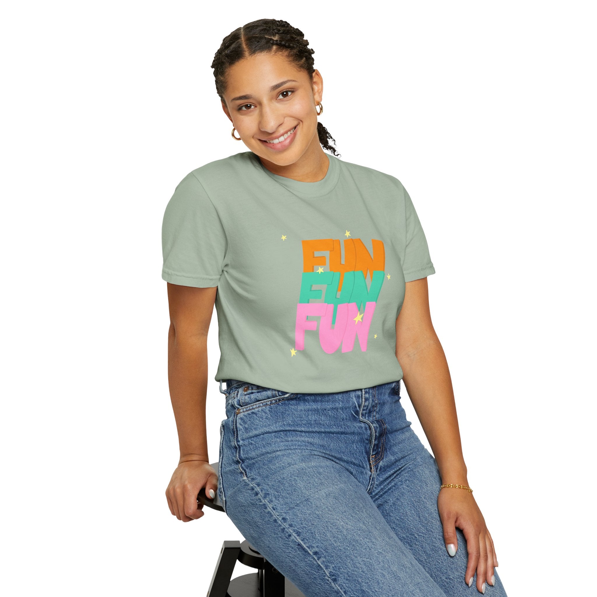 01 - Colorful retro Fun tee 90s 80s / Tee coloré rétro Fun années 90 - 80