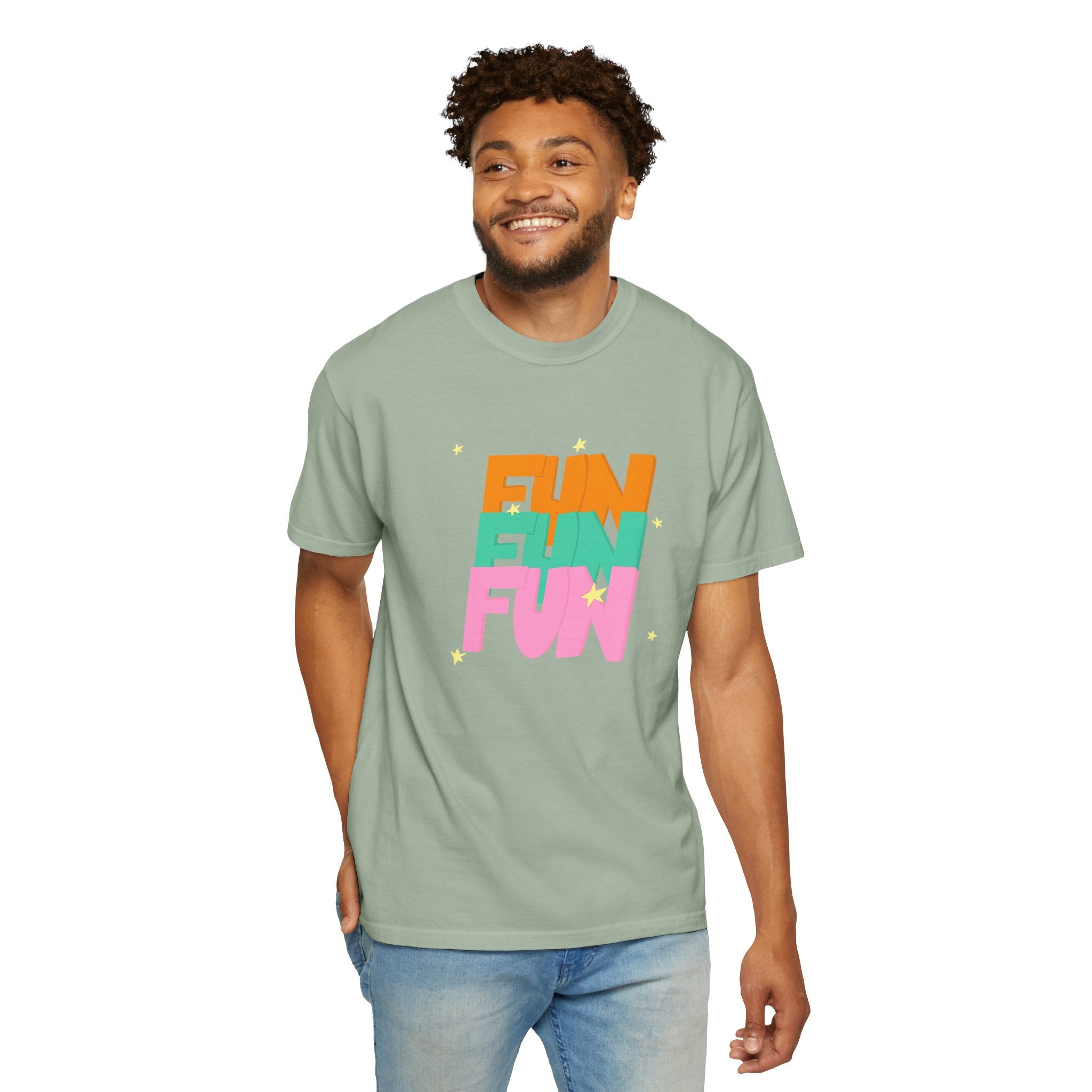 01 - Colorful retro Fun tee 90s 80s / Tee coloré rétro Fun années 90 - 80