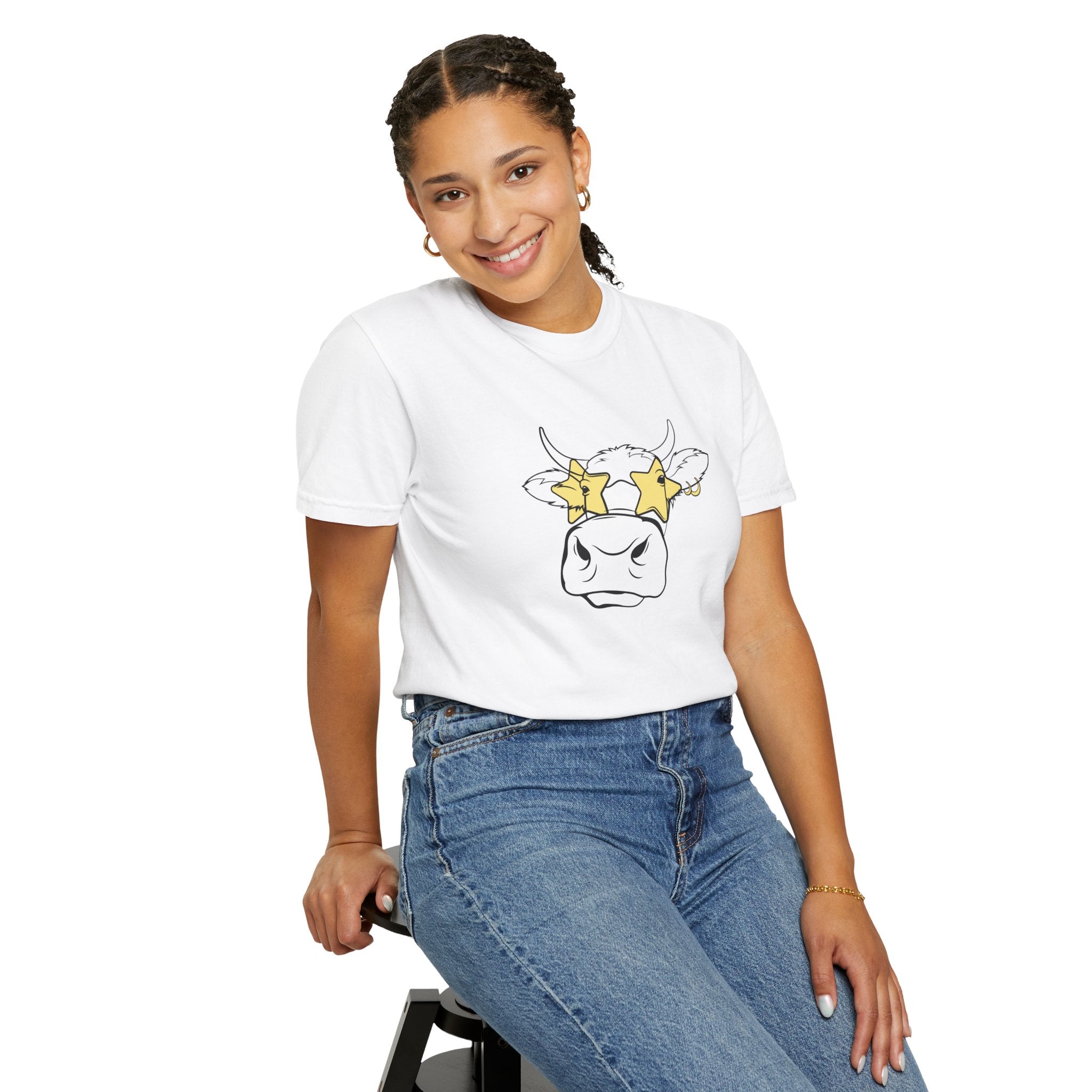 01 - Unisex Funny Cow Tee  / Tee unisex vache drôle