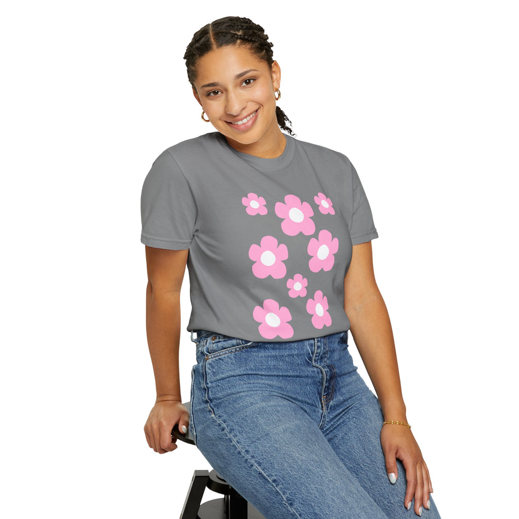 01 - Woman Minimal Groovy Flower Tee / Tee Minimaliste Fleur Fleur Groovy