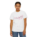01 - Japanese Minimal Pink Sakura Graphic Tee  / Tee Sakura Fubuki Japonais