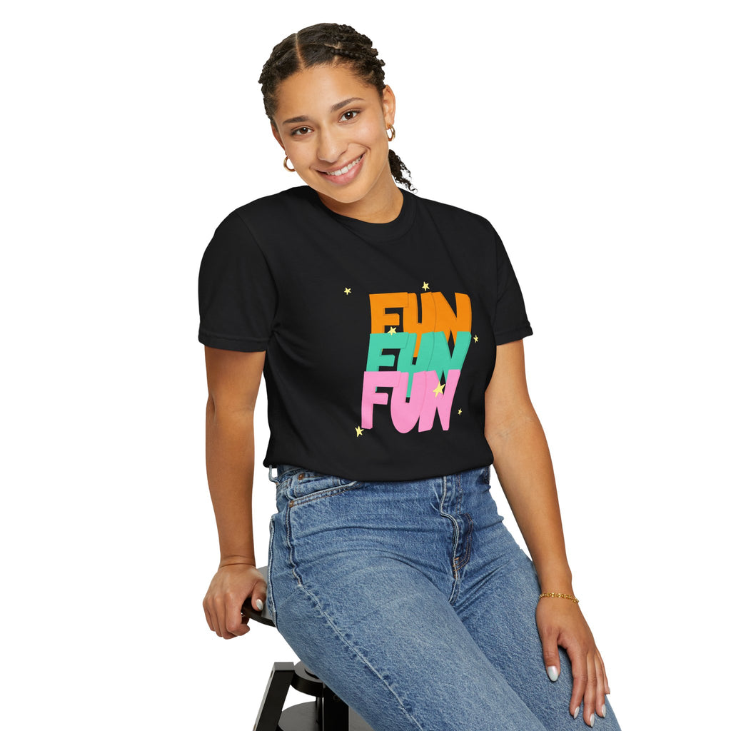 01 - Colorful retro Fun tee 90s 80s / Tee coloré rétro Fun années 90 - 80