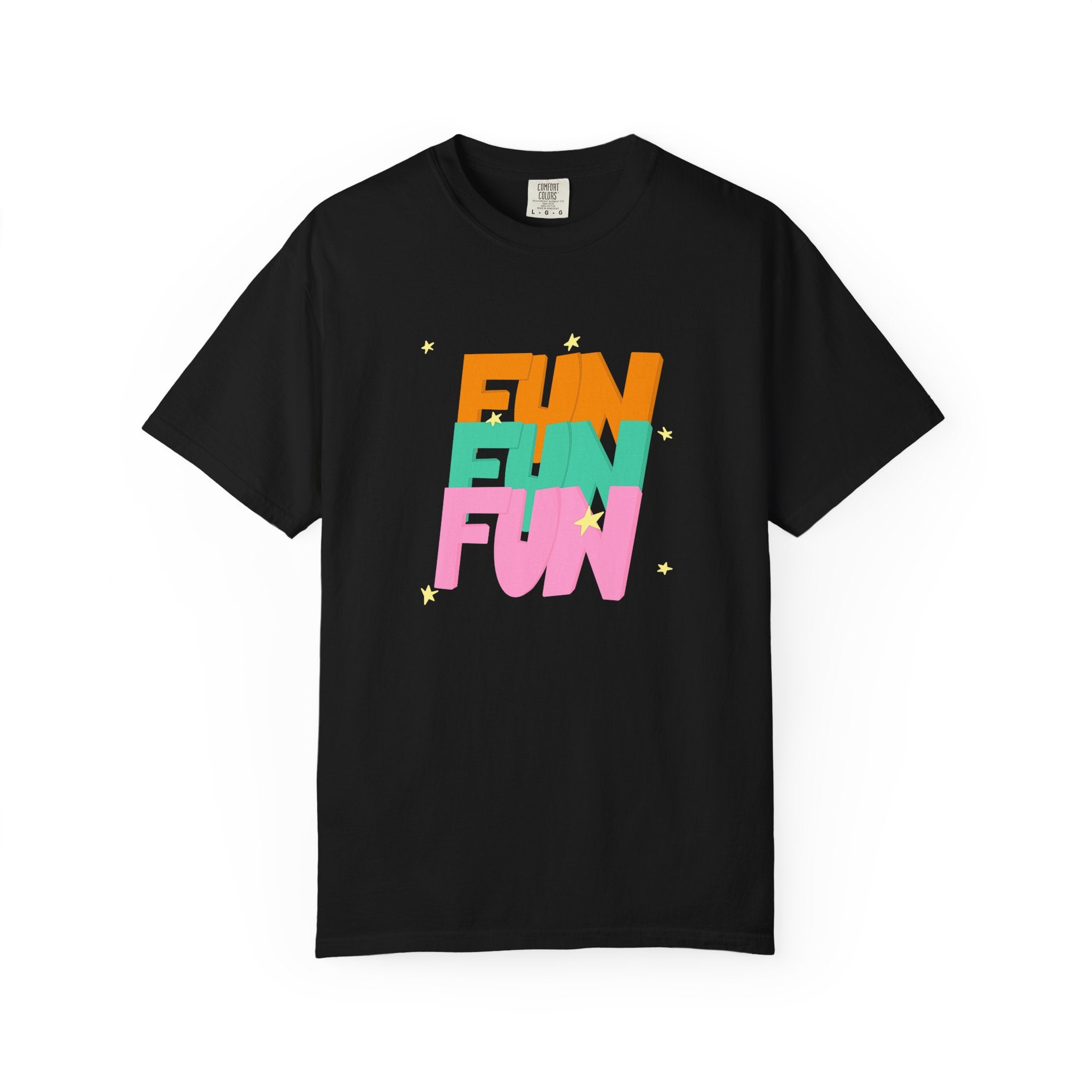 01 - Colorful retro Fun tee 90s 80s / Tee coloré rétro Fun années 90 - 80