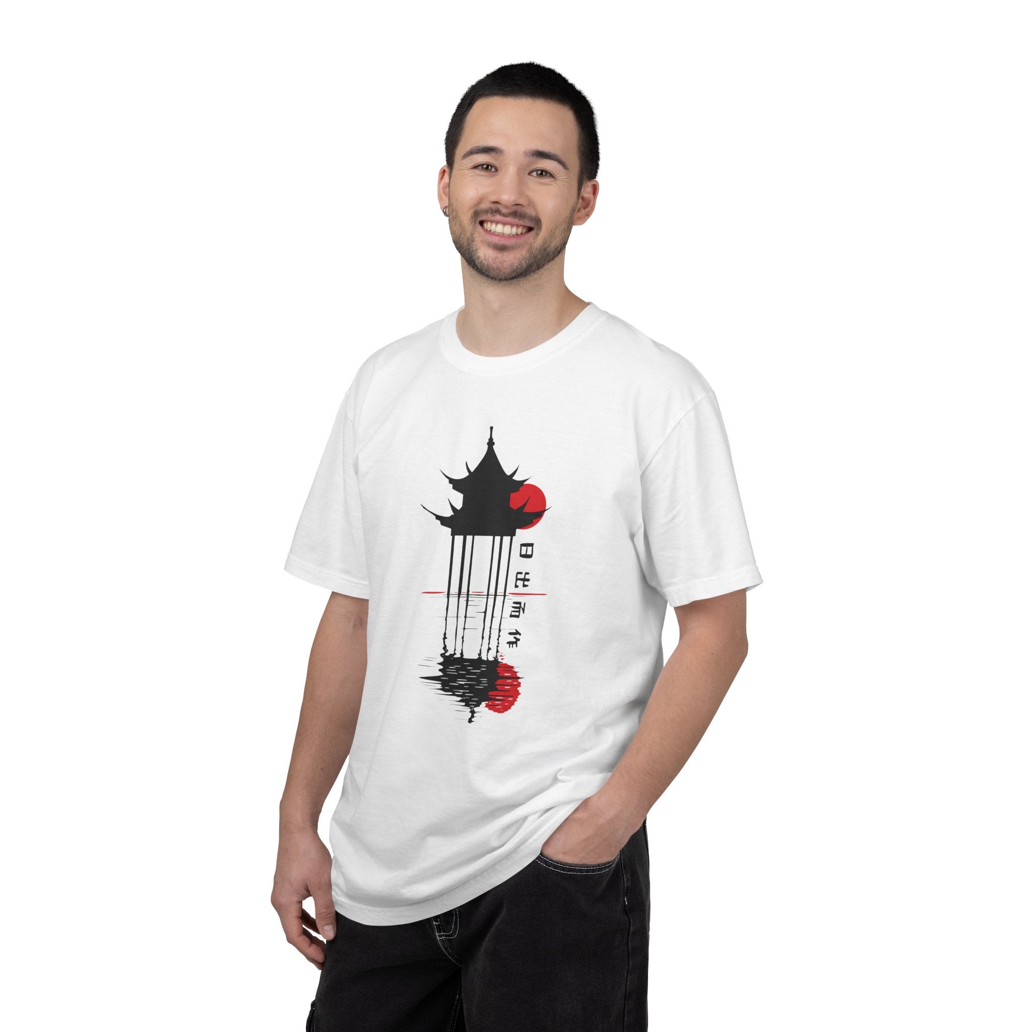 01 - Unisex Japanese Temple Graphic Tee  / Tee unisex temple Japonais