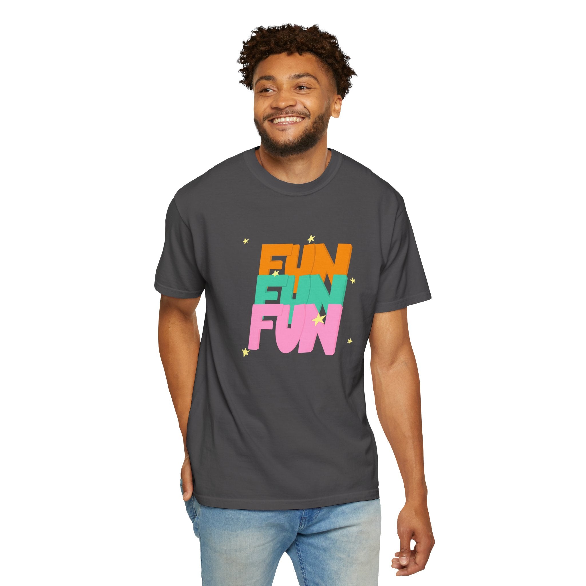 01 - Colorful retro Fun tee 90s 80s / Tee coloré rétro Fun années 90 - 80