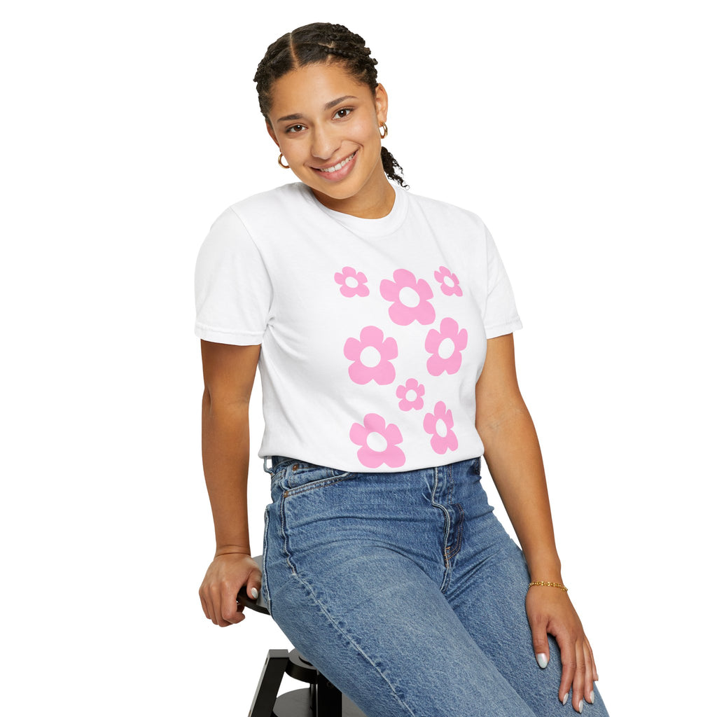 01 - Woman Minimal Groovy Flower Tee / Tee Minimaliste Fleur Fleur Groovy