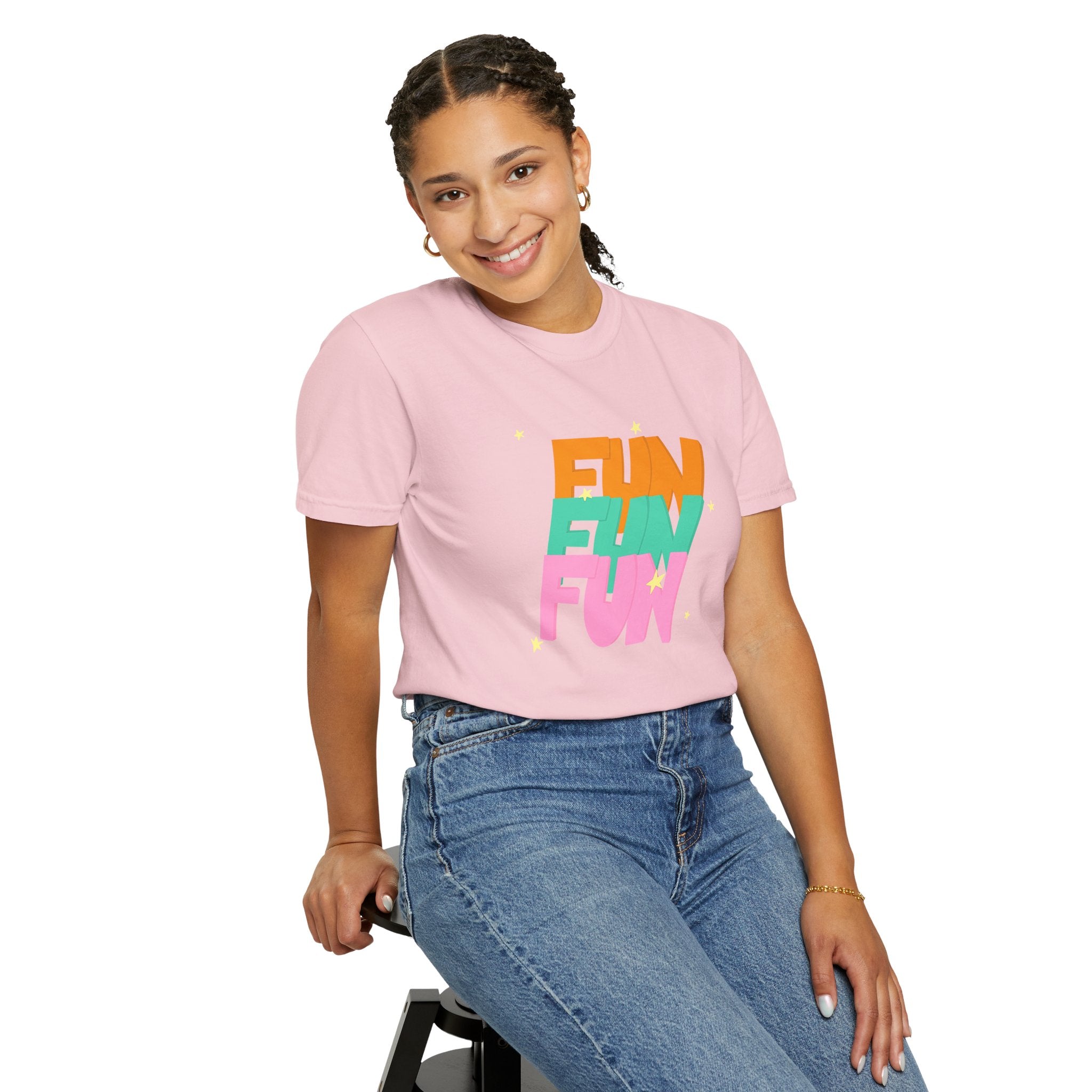 01 - Colorful retro Fun tee 90s 80s / Tee coloré rétro Fun années 90 - 80