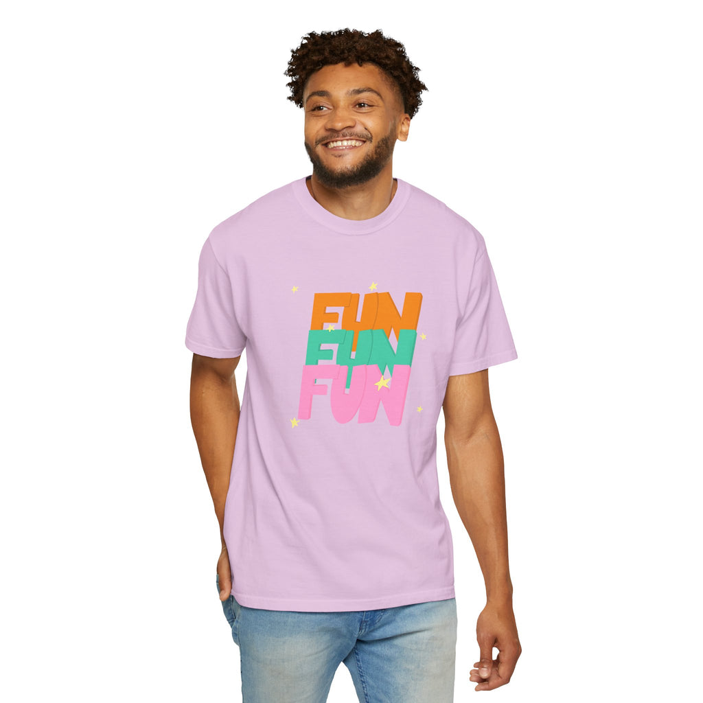01 - Colorful retro Fun tee 90s 80s / Tee coloré rétro Fun années 90 - 80