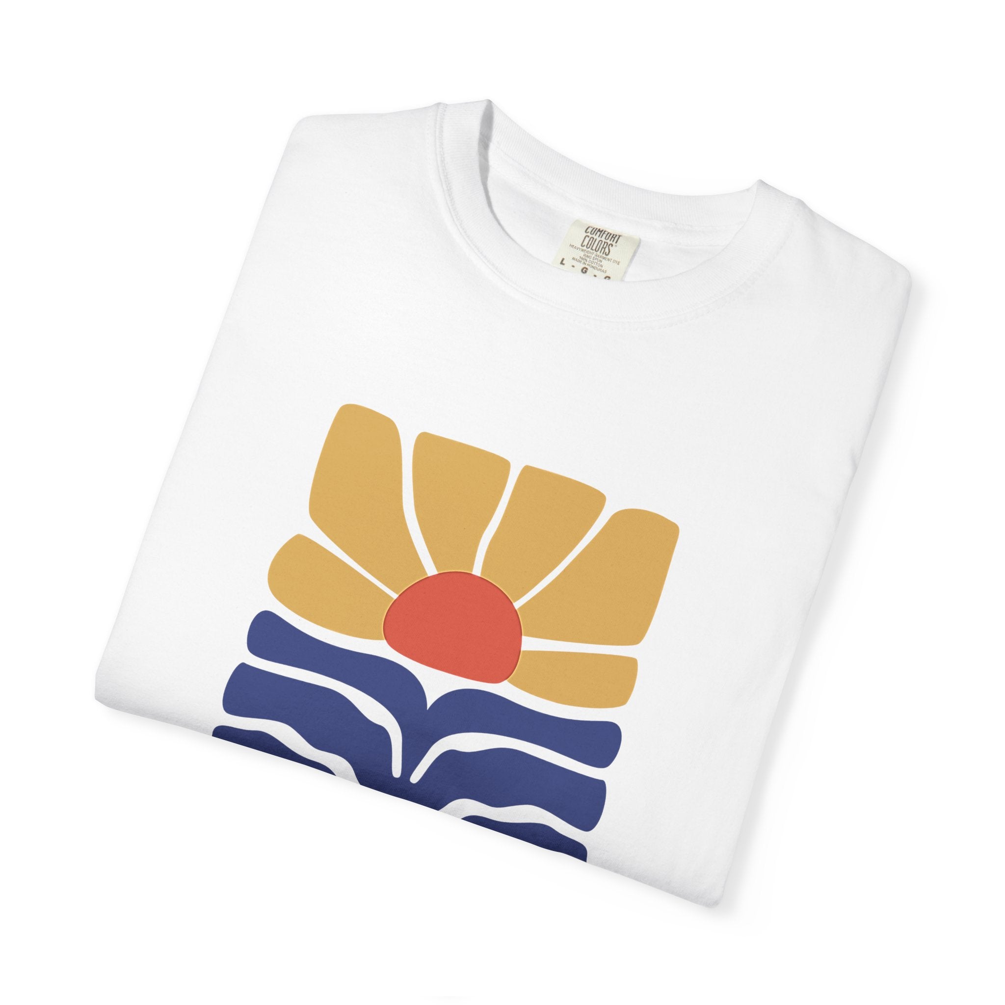 01 - Unisex Minimal Groovy Flower Tee  / Tee Unisex Fleur Groovy minimaliste