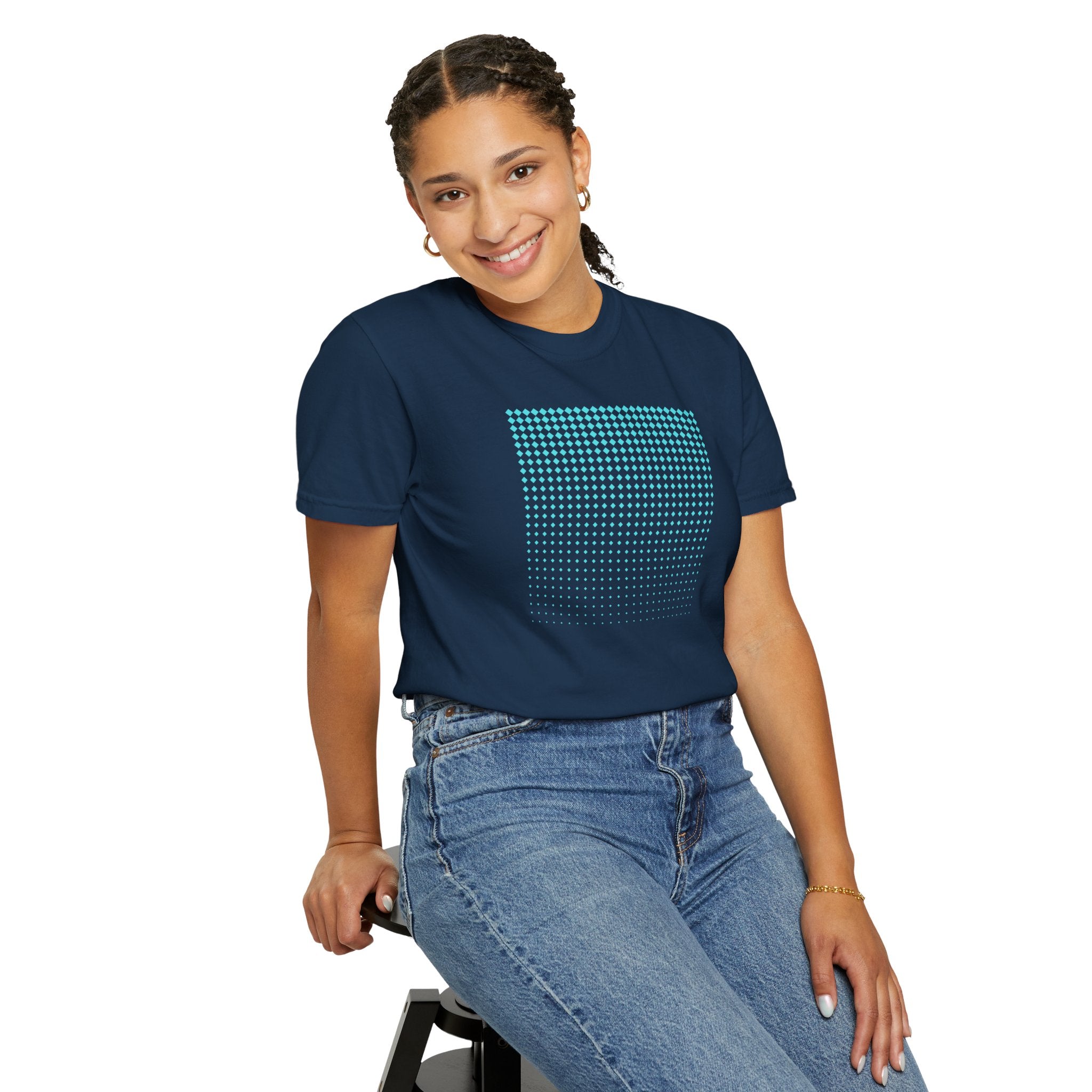 01- Unisex Blue Tech Tee