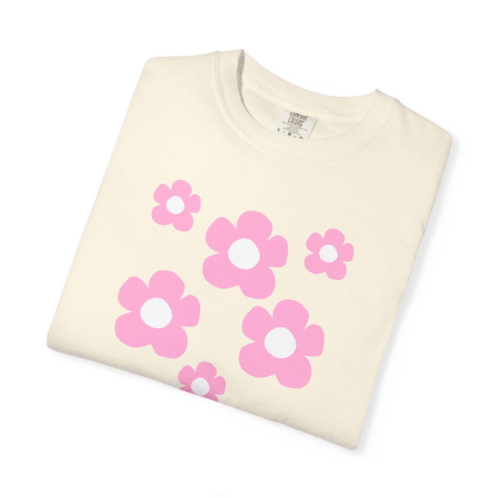 01 - Woman Minimal Groovy Flower Tee / Tee Minimaliste Fleur Fleur Groovy